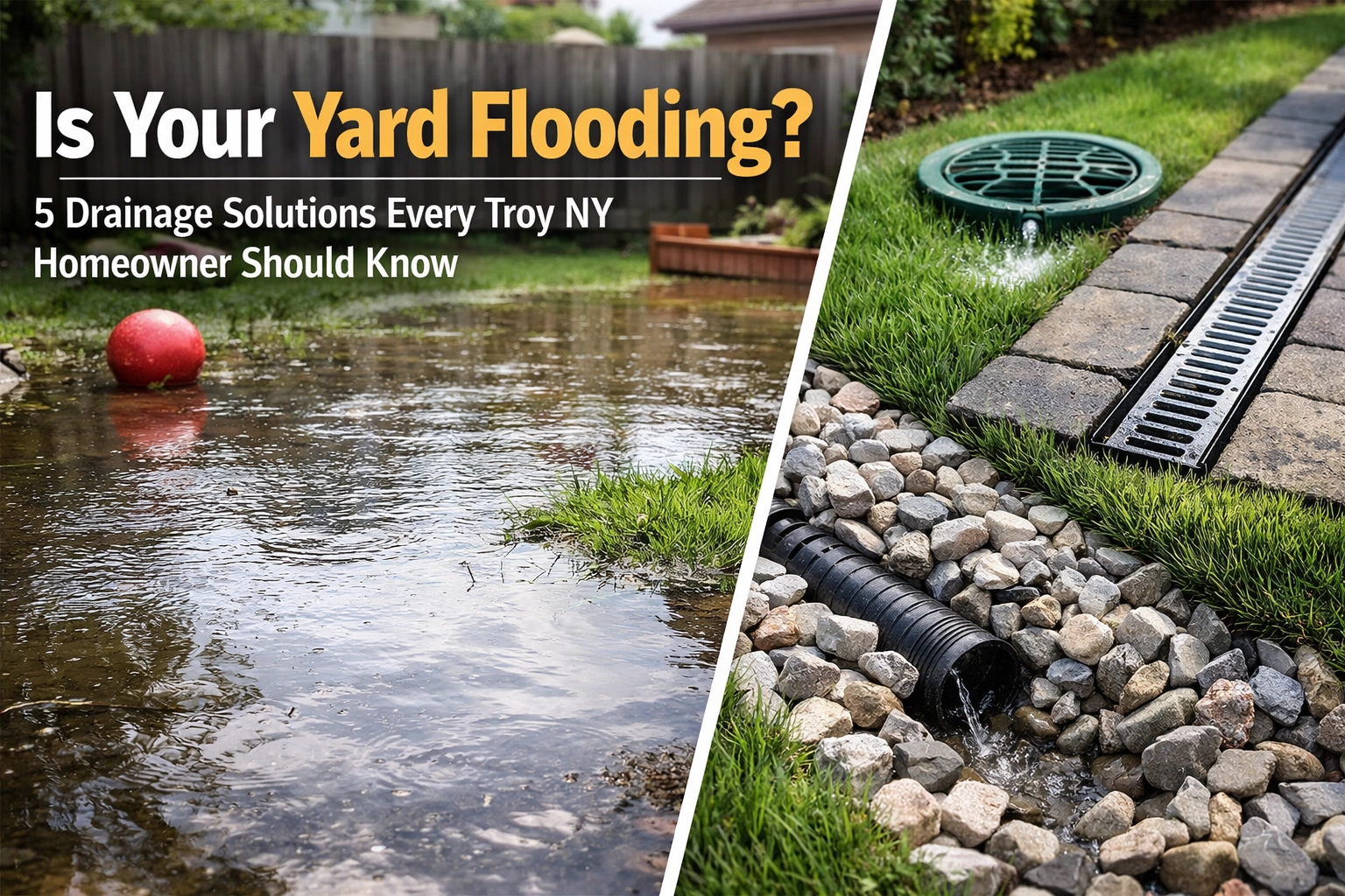 Is Your Yard Flooding? 5 Drainage Solutions Every Troy NY Homeowner ...